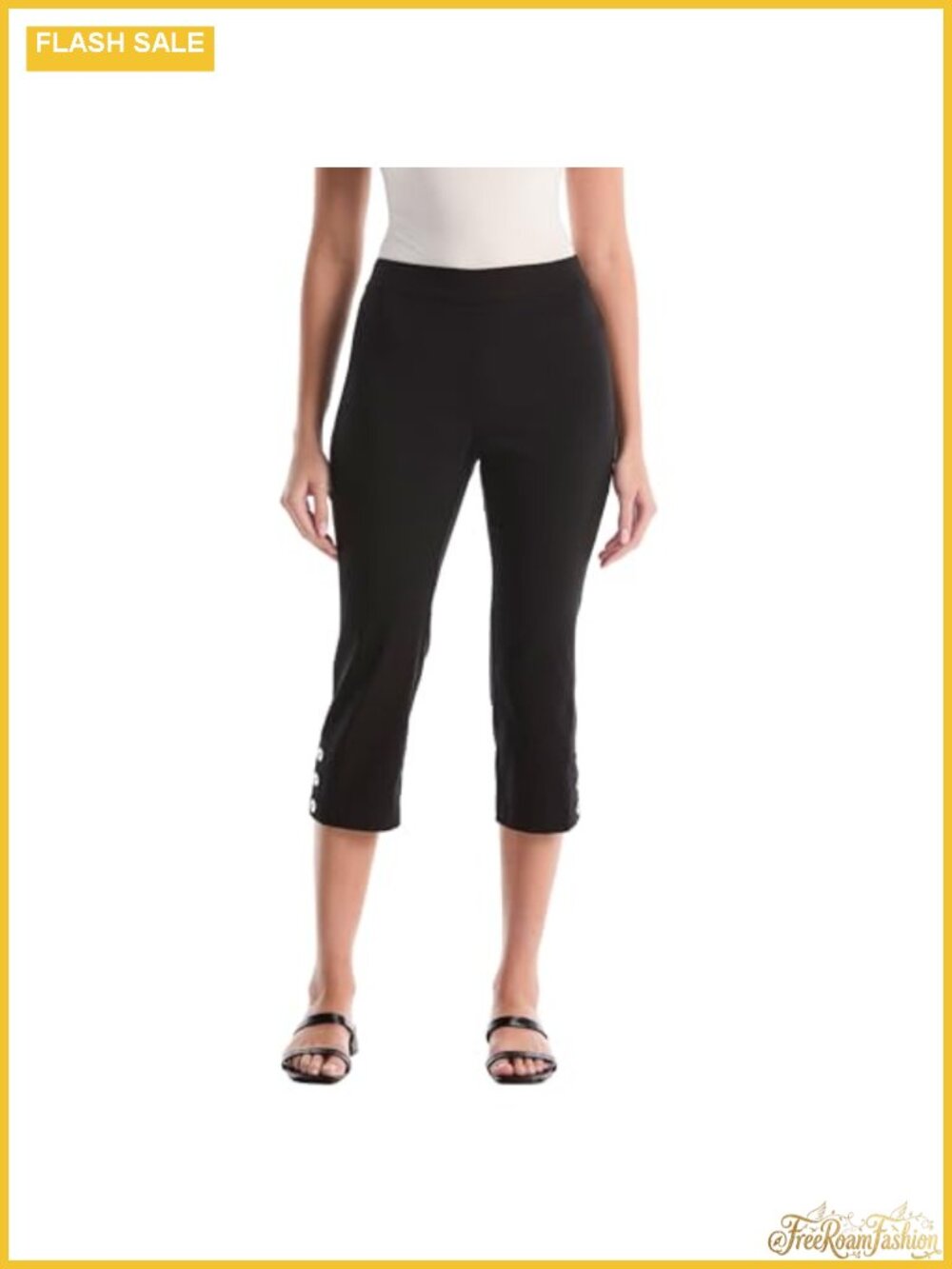 Rafaella Women's Soft Stretch Viscose Pull on Capri Pant 22 Inch Inseam